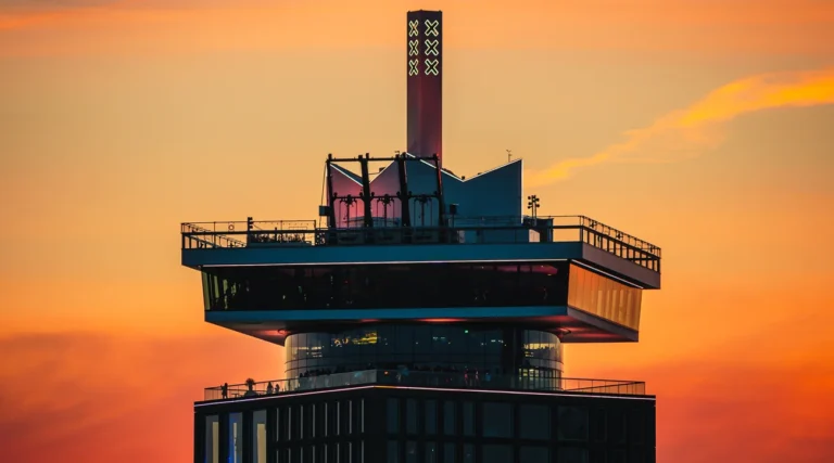 A&rsquo;DAM LOOKOUT amsterdam sunset view