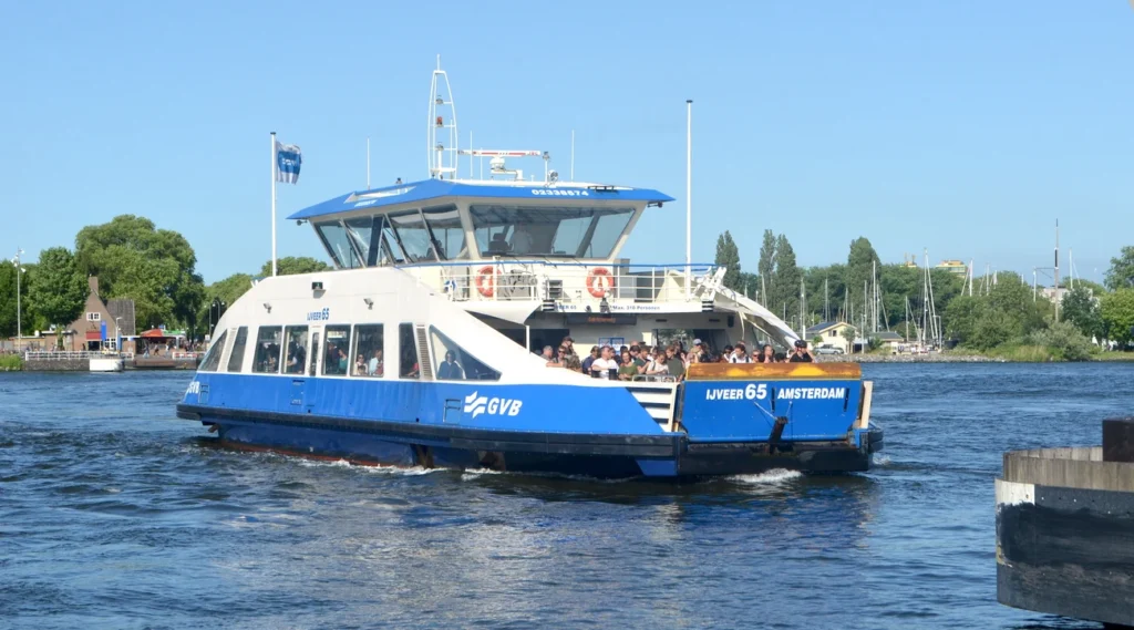 Ferry across the IJ in Amsterdam