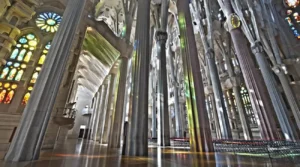 Interior of the Sagrada Familia Basilica