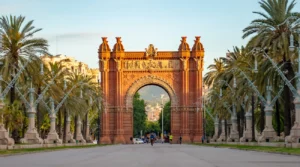 Arc de Triomphe in Barcelona near Plaza de Catalunya