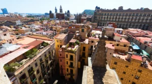 El Born aerial view in Barcelona