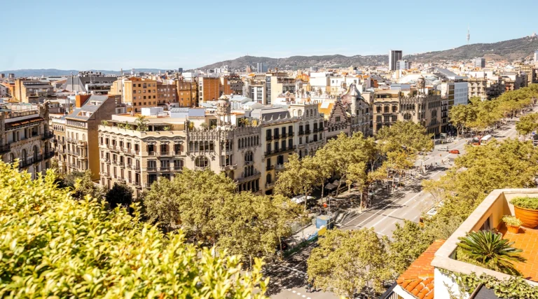 Passeig de Gracia avenue in Barcelona